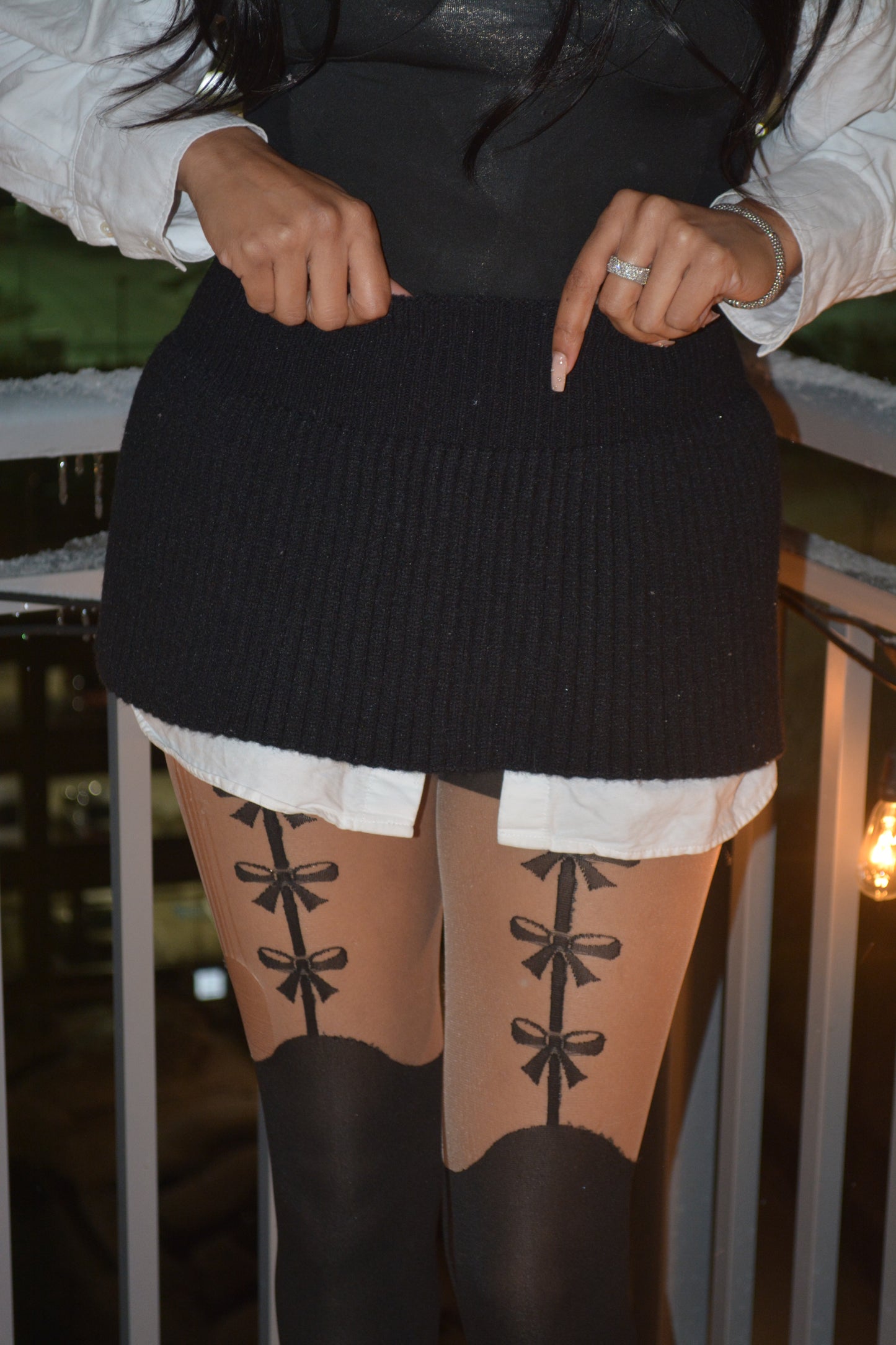 Knit Sweater Mini Skirt