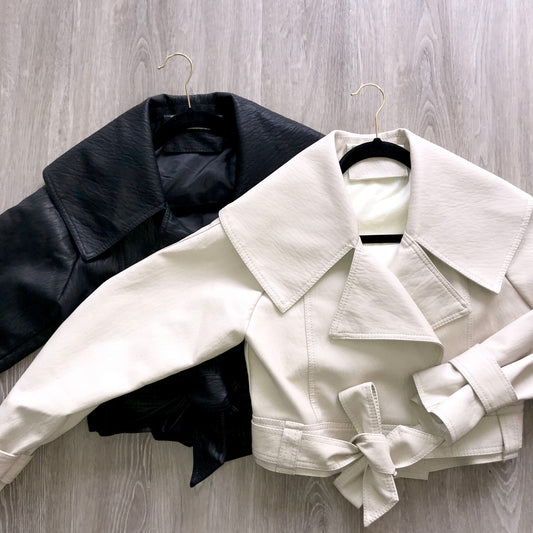 Cropped Leather (Cream)